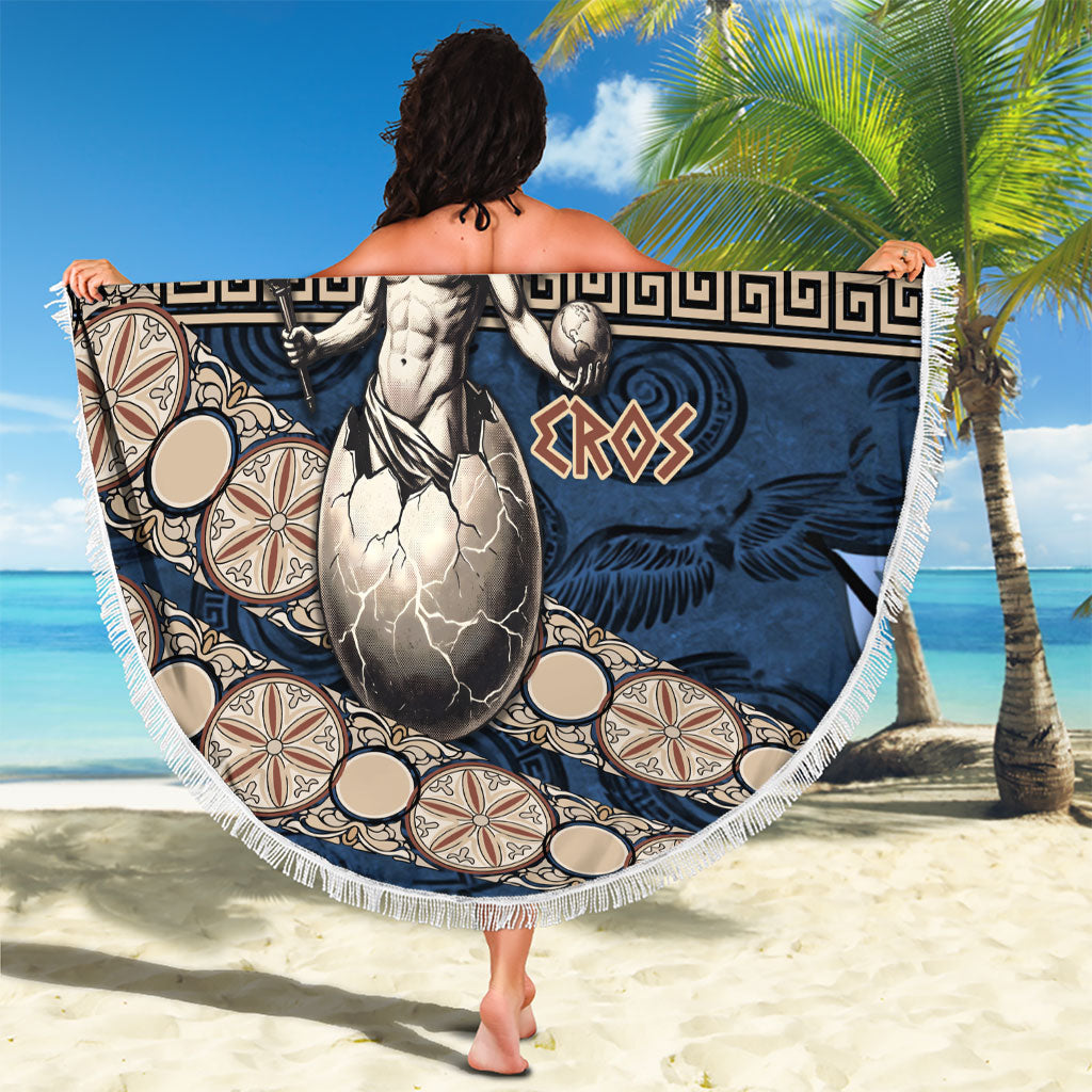 Eros Greek Mythology Protogonos Beach Blanket Winged Eros Emerging From Cosmic Egg Greek Key