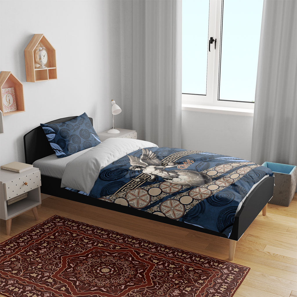 Eros Greek Mythology Protogonos Bedding Set Winged Eros Emerging From Cosmic Egg Greek Key