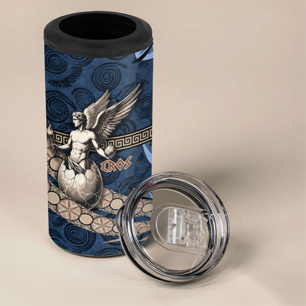 Eros Greek Mythology Protogonos 4 in 1 Can Cooler Tumbler Winged Eros Emerging From Cosmic Egg Greek Key
