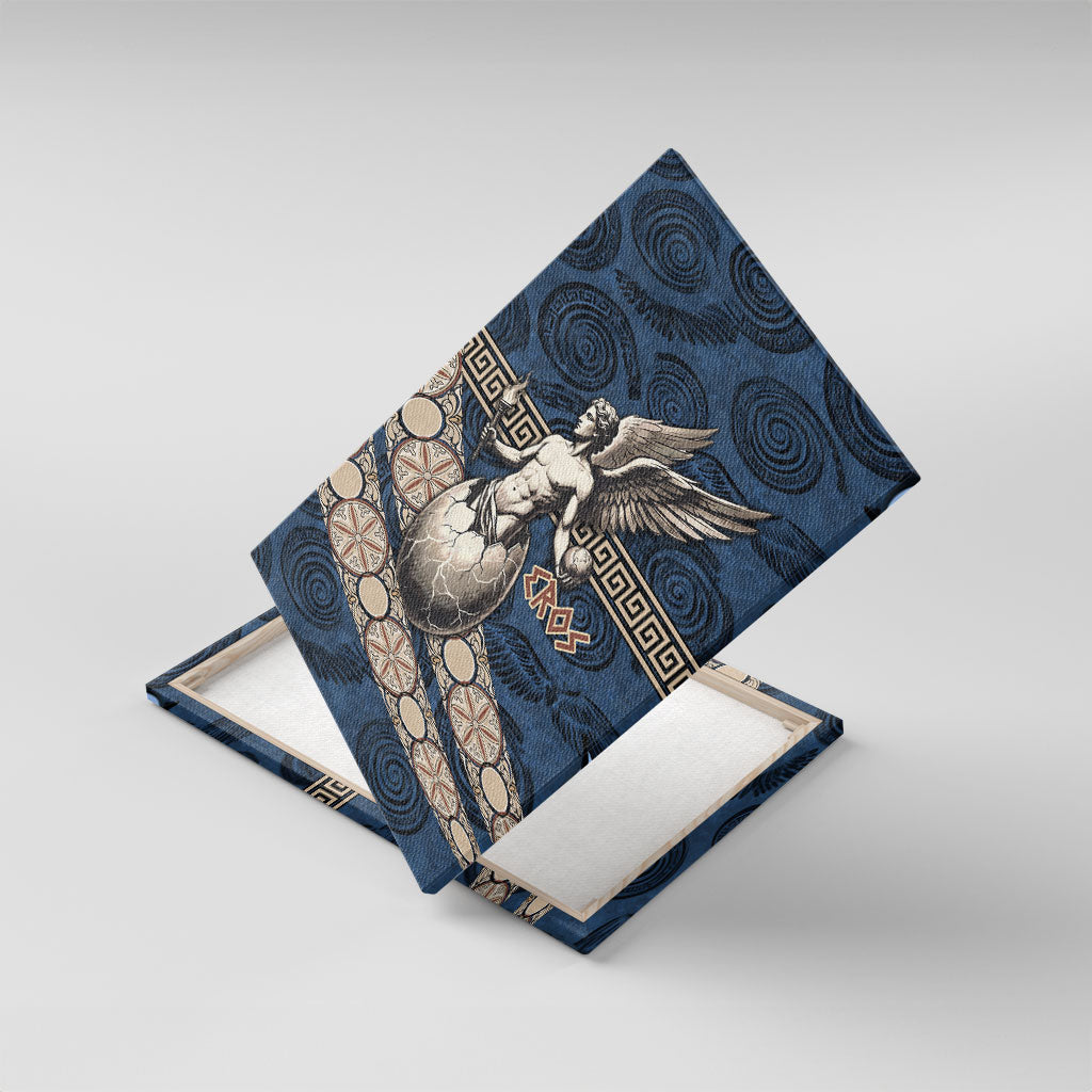 Eros Greek Mythology Protogonos Canvas Wall Art Winged Eros Emerging From Cosmic Egg Greek Key