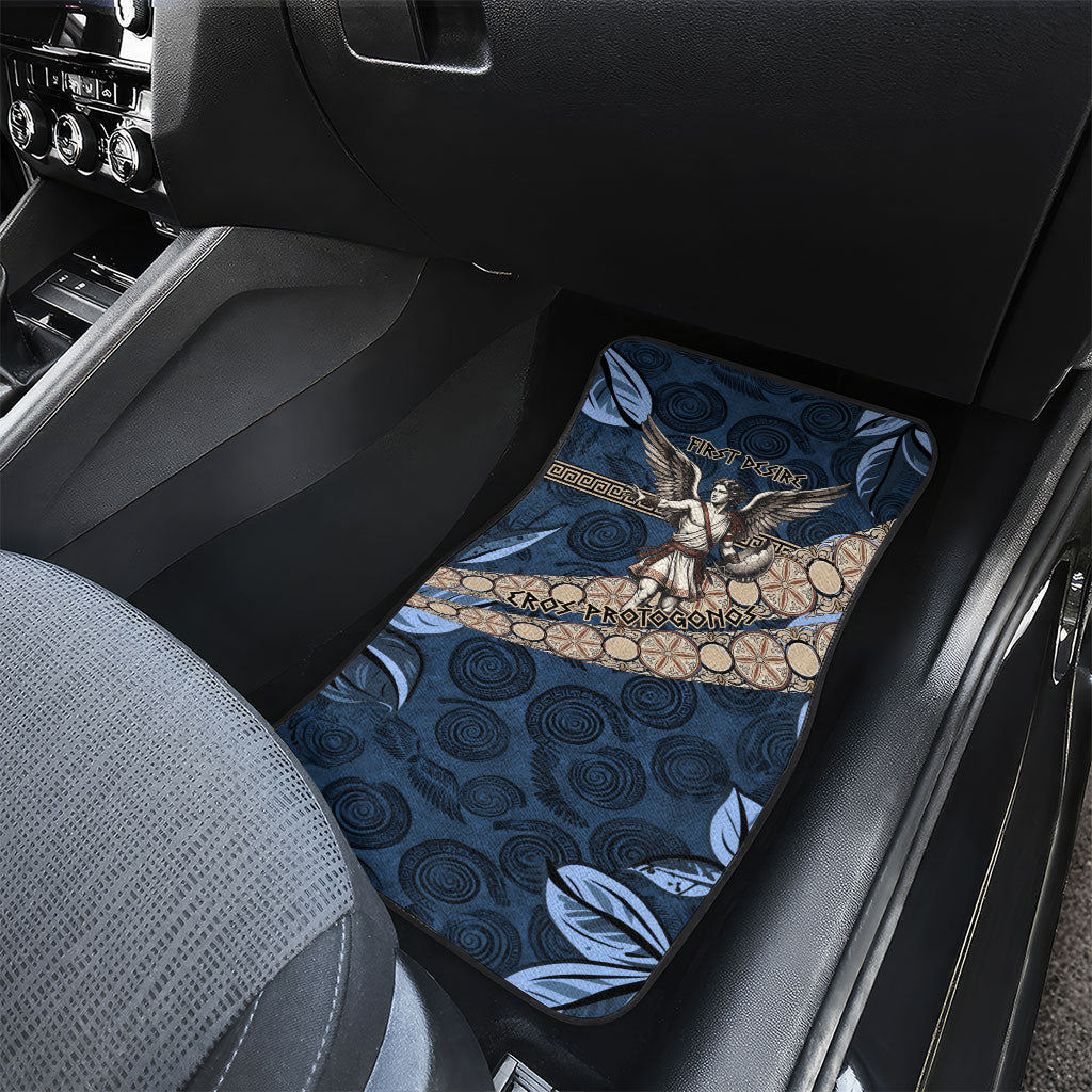 Eros Greek Mythology Protogonos Car Mats Winged Eros Emerging From Cosmic Egg Greek Key