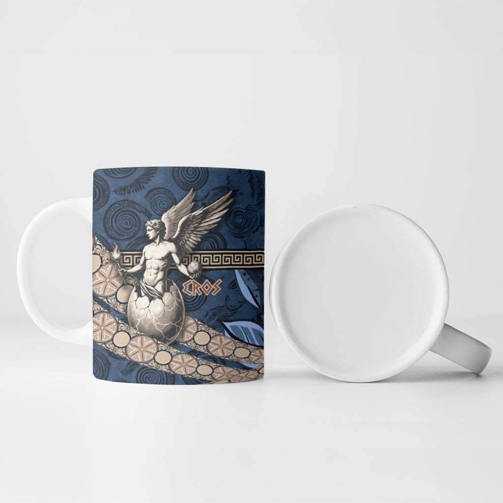 Eros Greek Mythology Protogonos Ceramic Mug Winged Eros Emerging From Cosmic Egg Greek Key