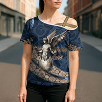 Eros Greek Mythology Protogonos Cross Shoulder Shirt Winged Eros Emerging From Cosmic Egg Greek Key