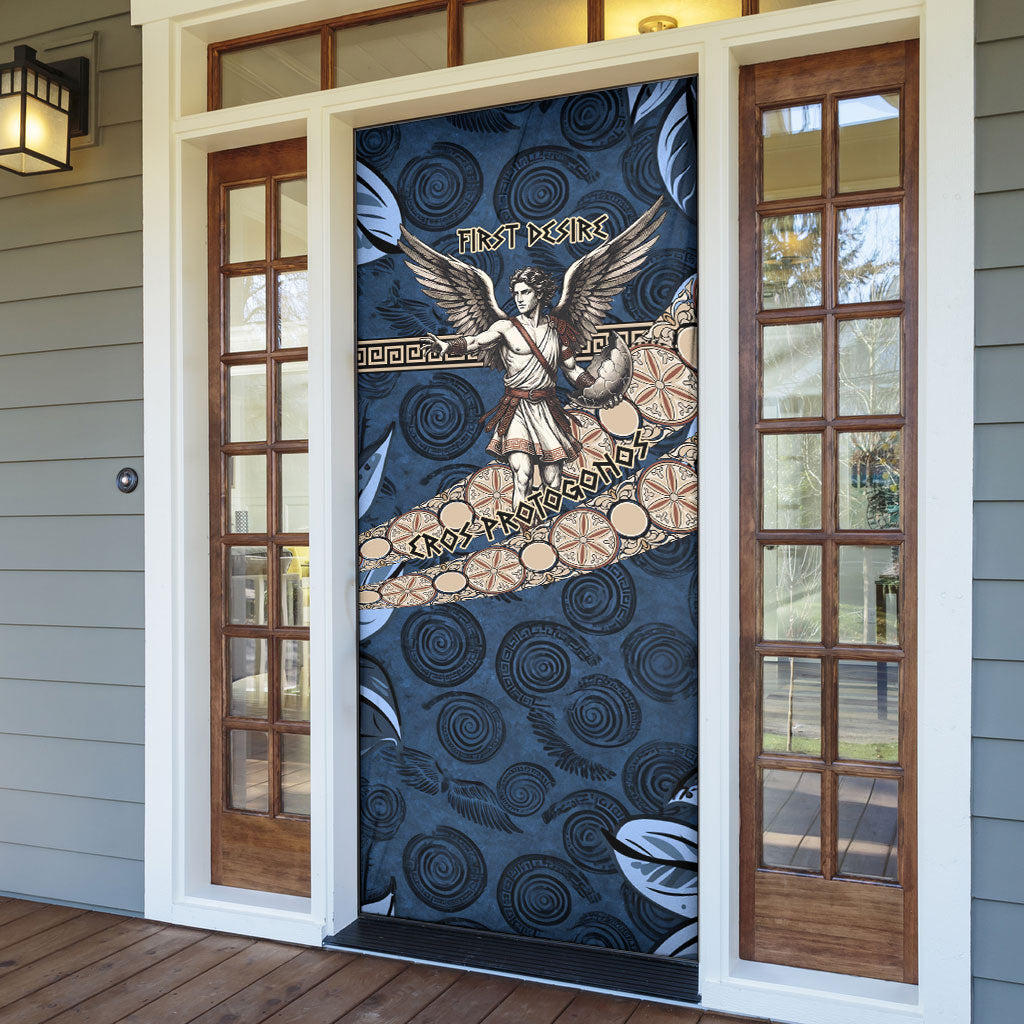 Eros Greek Mythology Protogonos Door Cover Winged Eros Emerging From Cosmic Egg Greek Key