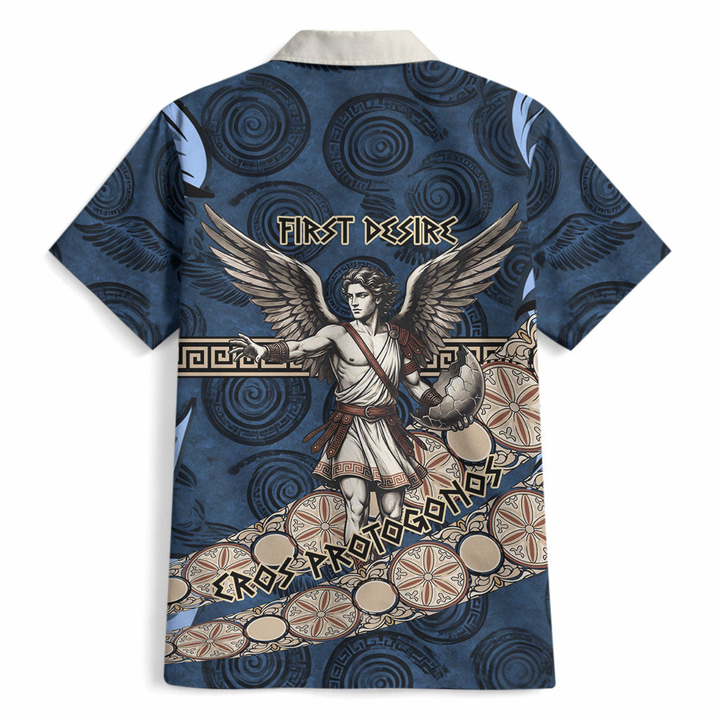 Eros Greek Mythology Protogonos Hawaiian Shirt Winged Eros Emerging From Cosmic Egg Greek Key