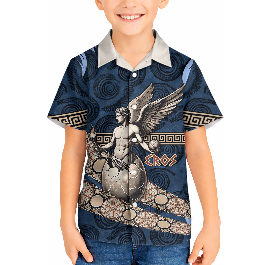 Eros Greek Mythology Protogonos Hawaiian Shirt Winged Eros Emerging From Cosmic Egg Greek Key