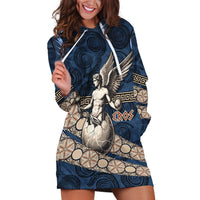 Eros Greek Mythology Protogonos Hoodie Dress Winged Eros Emerging From Cosmic Egg Greek Key