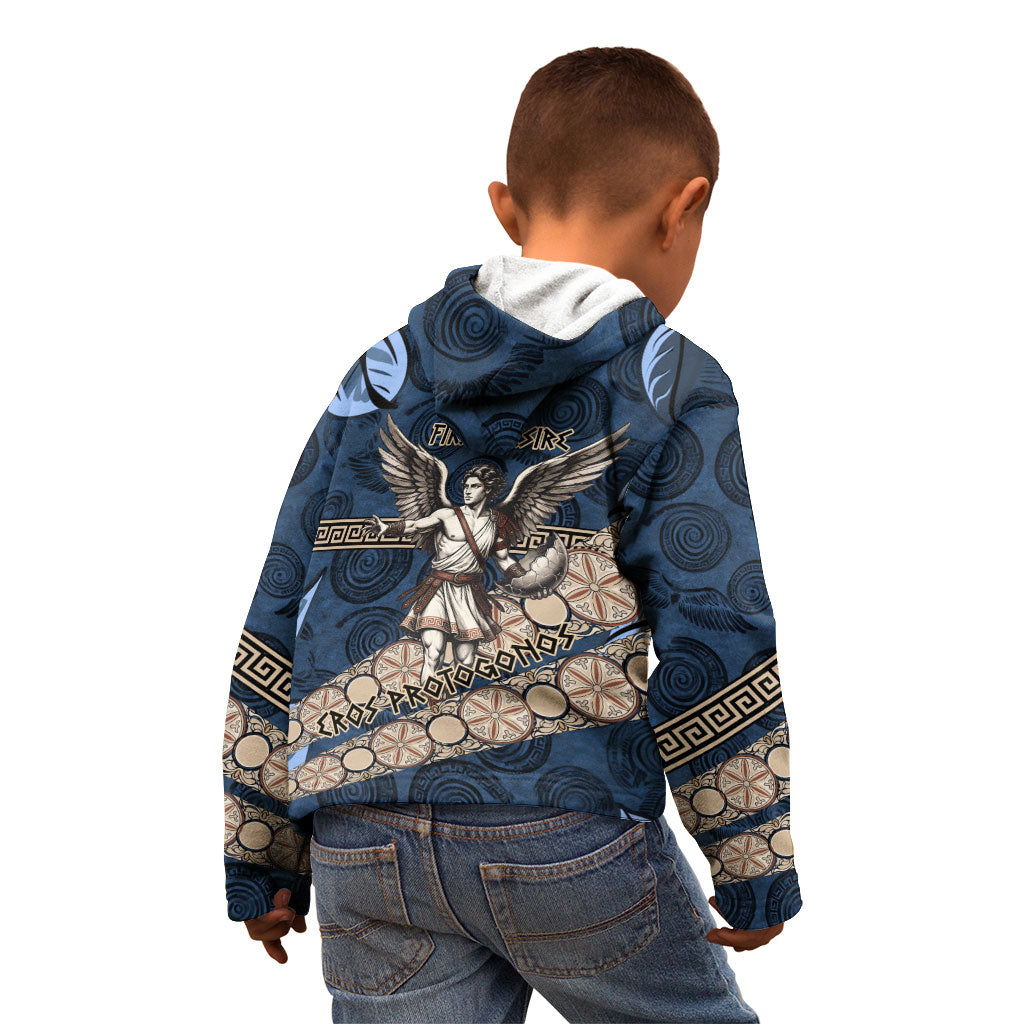 Eros Greek Mythology Protogonos Kid Hoodie Winged Eros Emerging From Cosmic Egg Greek Key