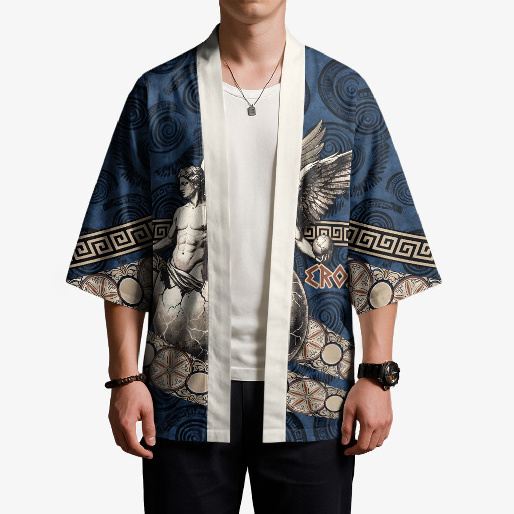Eros Greek Mythology Protogonos Kimono Winged Eros Emerging From Cosmic Egg Greek Key
