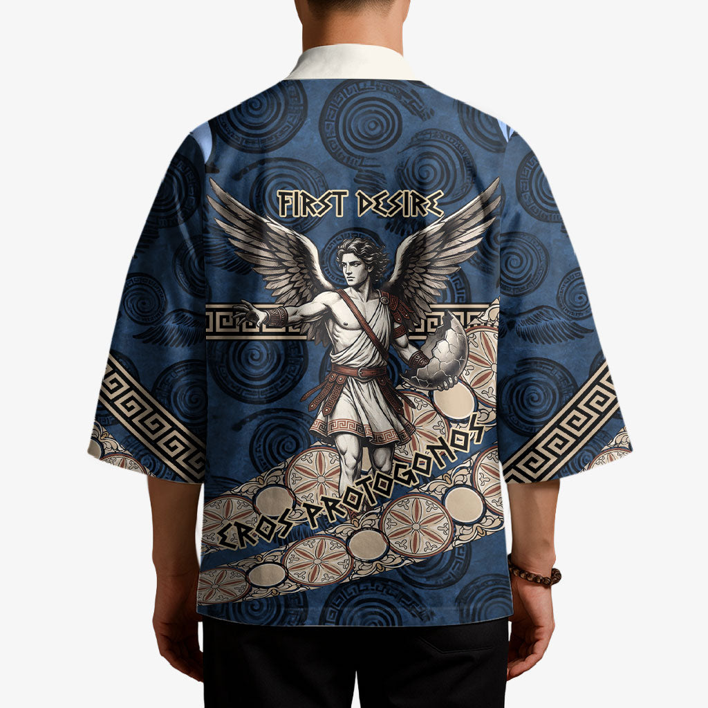Eros Greek Mythology Protogonos Kimono Winged Eros Emerging From Cosmic Egg Greek Key