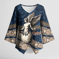 Eros Greek Mythology Protogonos Kimono Sleeve Blouse Winged Eros Emerging From Cosmic Egg Greek Key