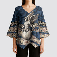 Eros Greek Mythology Protogonos Kimono Sleeve Blouse Winged Eros Emerging From Cosmic Egg Greek Key