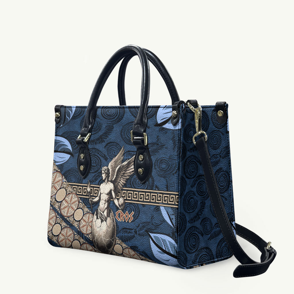 Eros Greek Mythology Protogonos Leather Bag Winged Eros Emerging From Cosmic Egg Greek Key