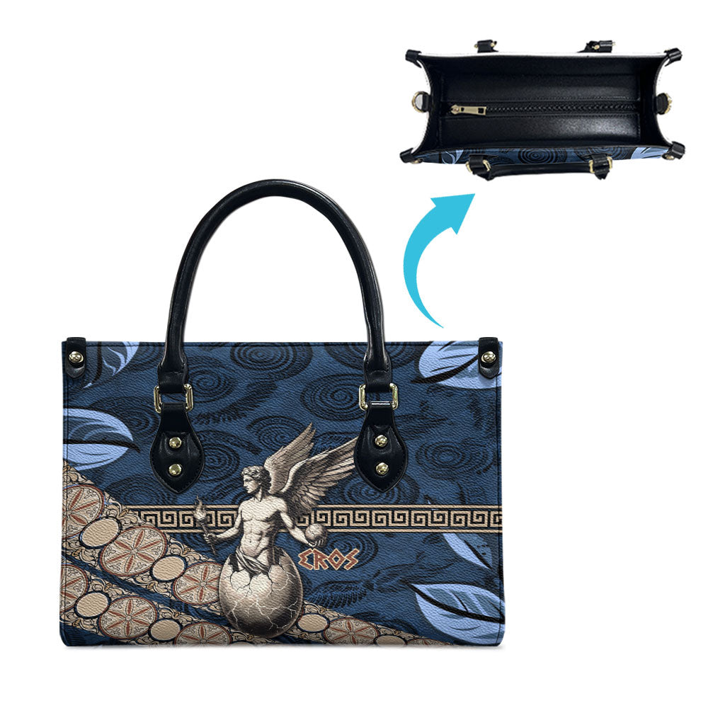Eros Greek Mythology Protogonos Leather Bag Winged Eros Emerging From Cosmic Egg Greek Key