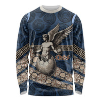 Eros Greek Mythology Protogonos Long Sleeve Shirt Winged Eros Emerging From Cosmic Egg Greek Key