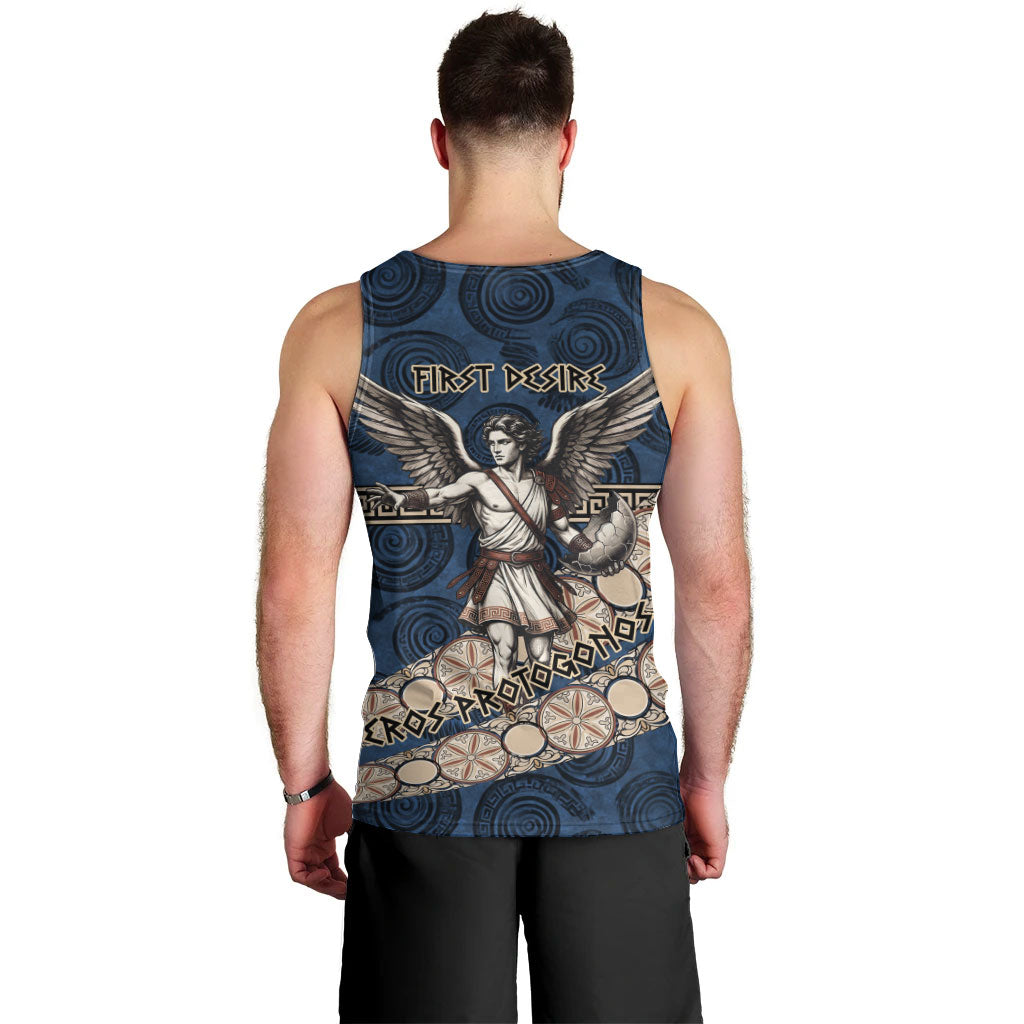 Eros Greek Mythology Protogonos Men Tank Top Winged Eros Emerging From Cosmic Egg Greek Key