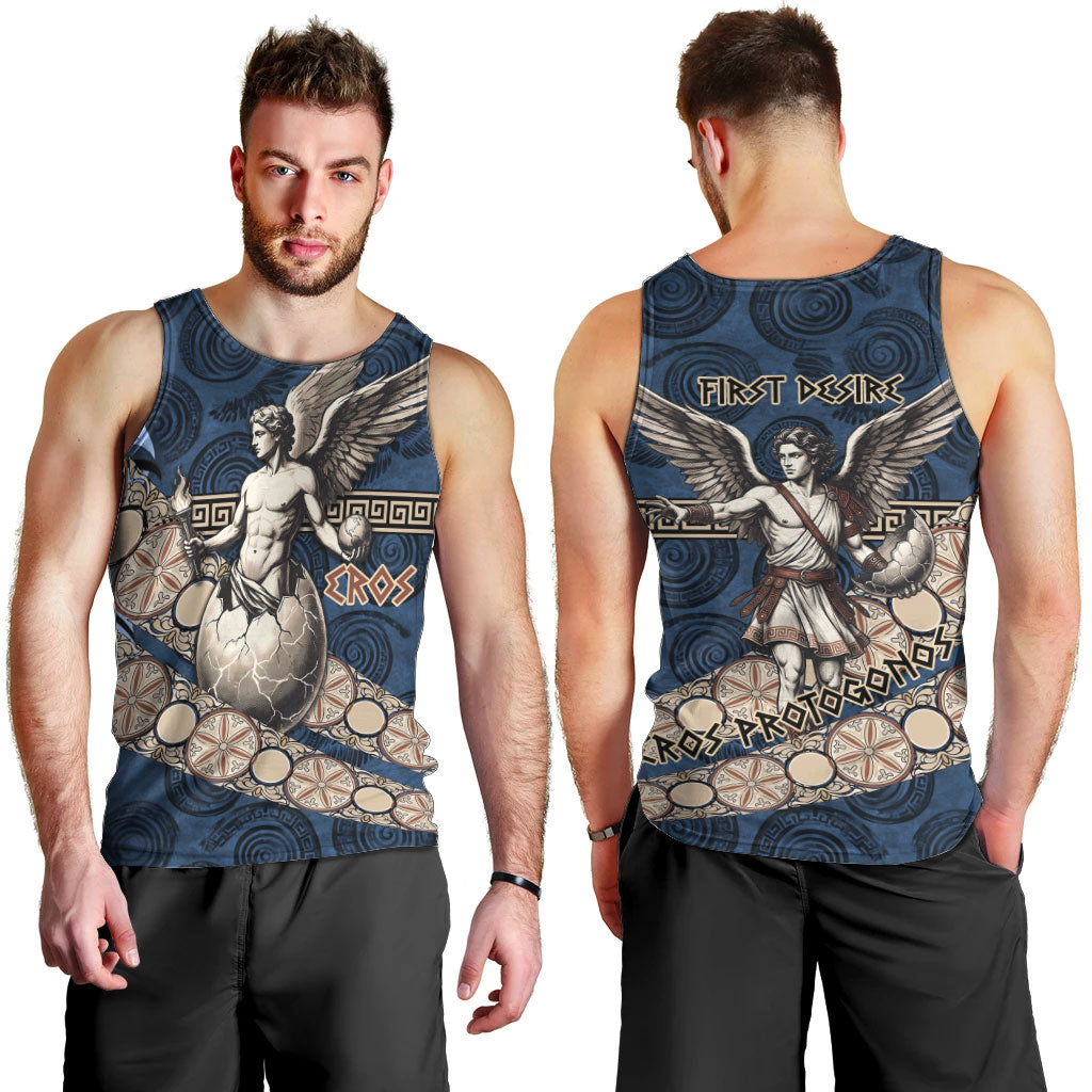 Eros Greek Mythology Protogonos Men Tank Top Winged Eros Emerging From Cosmic Egg Greek Key