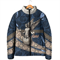 Eros Greek Mythology Protogonos Padded Jacket Winged Eros Emerging From Cosmic Egg Greek Key