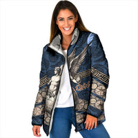 Eros Greek Mythology Protogonos Padded Jacket Winged Eros Emerging From Cosmic Egg Greek Key