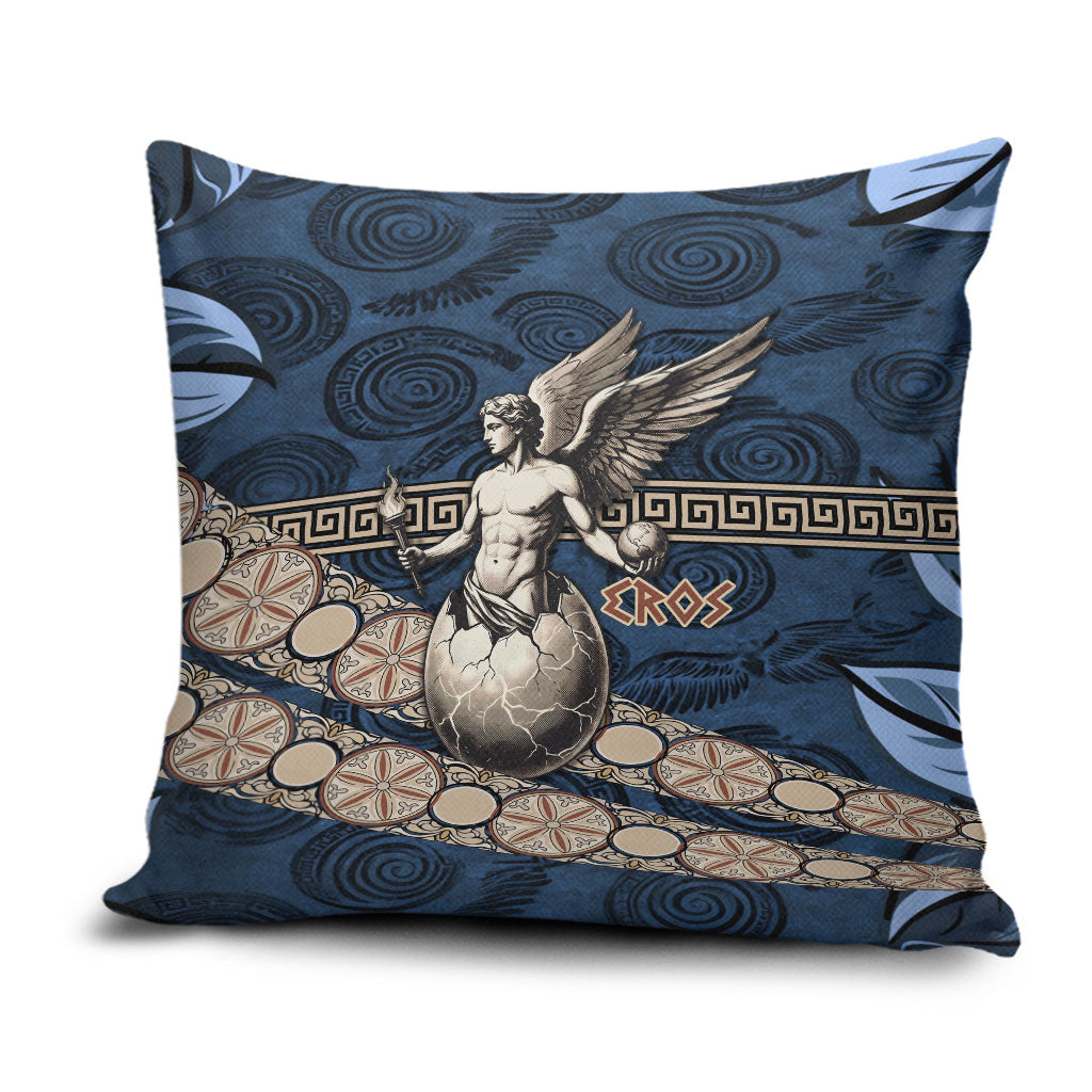 Eros Greek Mythology Protogonos Pillow Cover Winged Eros Emerging From Cosmic Egg Greek Key