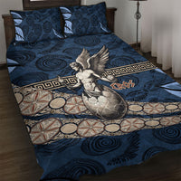 Eros Greek Mythology Protogonos Quilt Bed Set Winged Eros Emerging From Cosmic Egg Greek Key