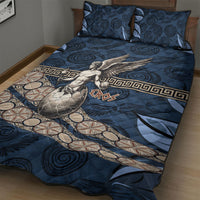 Eros Greek Mythology Protogonos Quilt Bed Set Winged Eros Emerging From Cosmic Egg Greek Key