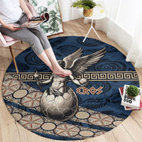 Eros Greek Mythology Protogonos Round Carpet Winged Eros Emerging From Cosmic Egg Greek Key