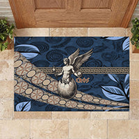 Eros Greek Mythology Protogonos Rubber Doormat Winged Eros Emerging From Cosmic Egg Greek Key