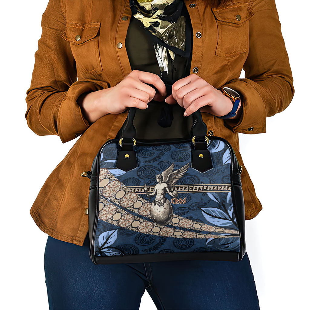Eros Greek Mythology Protogonos Shoulder Handbag Winged Eros Emerging From Cosmic Egg Greek Key