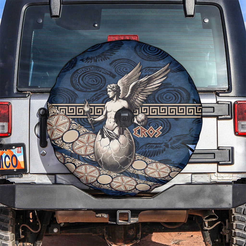 Eros Greek Mythology Protogonos Spare Tire Cover Winged Eros Emerging From Cosmic Egg Greek Key
