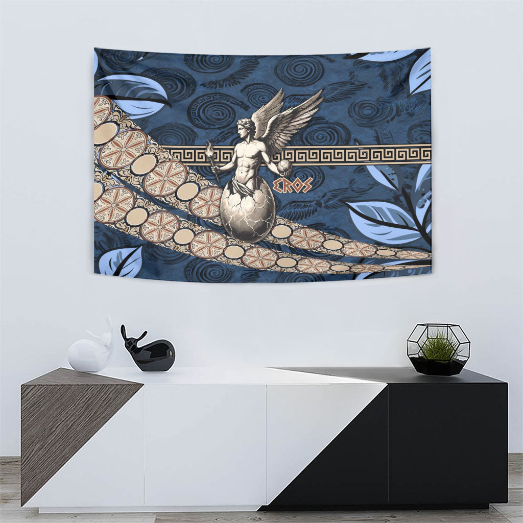 Eros Greek Mythology Protogonos Tapestry Winged Eros Emerging From Cosmic Egg Greek Key