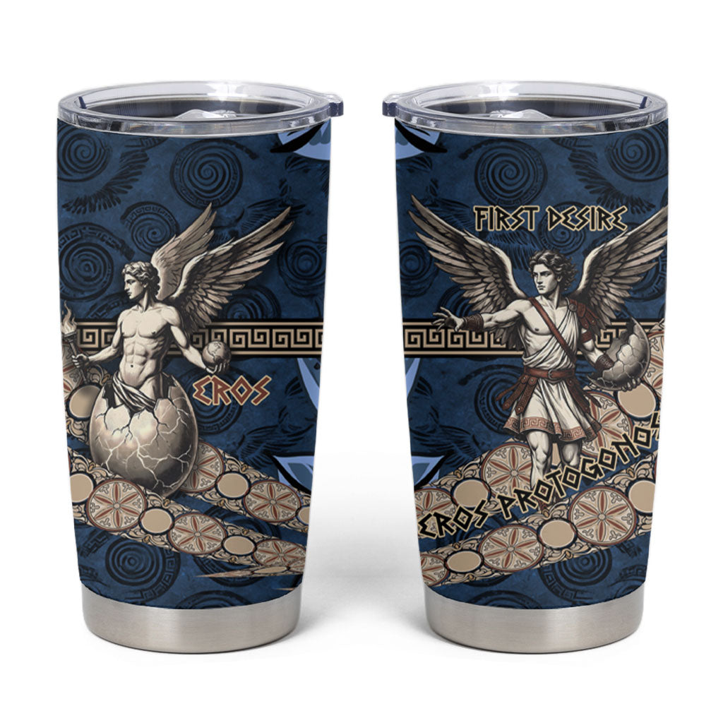 Eros Greek Mythology Protogonos Tumbler Cup Winged Eros Emerging From Cosmic Egg Greek Key