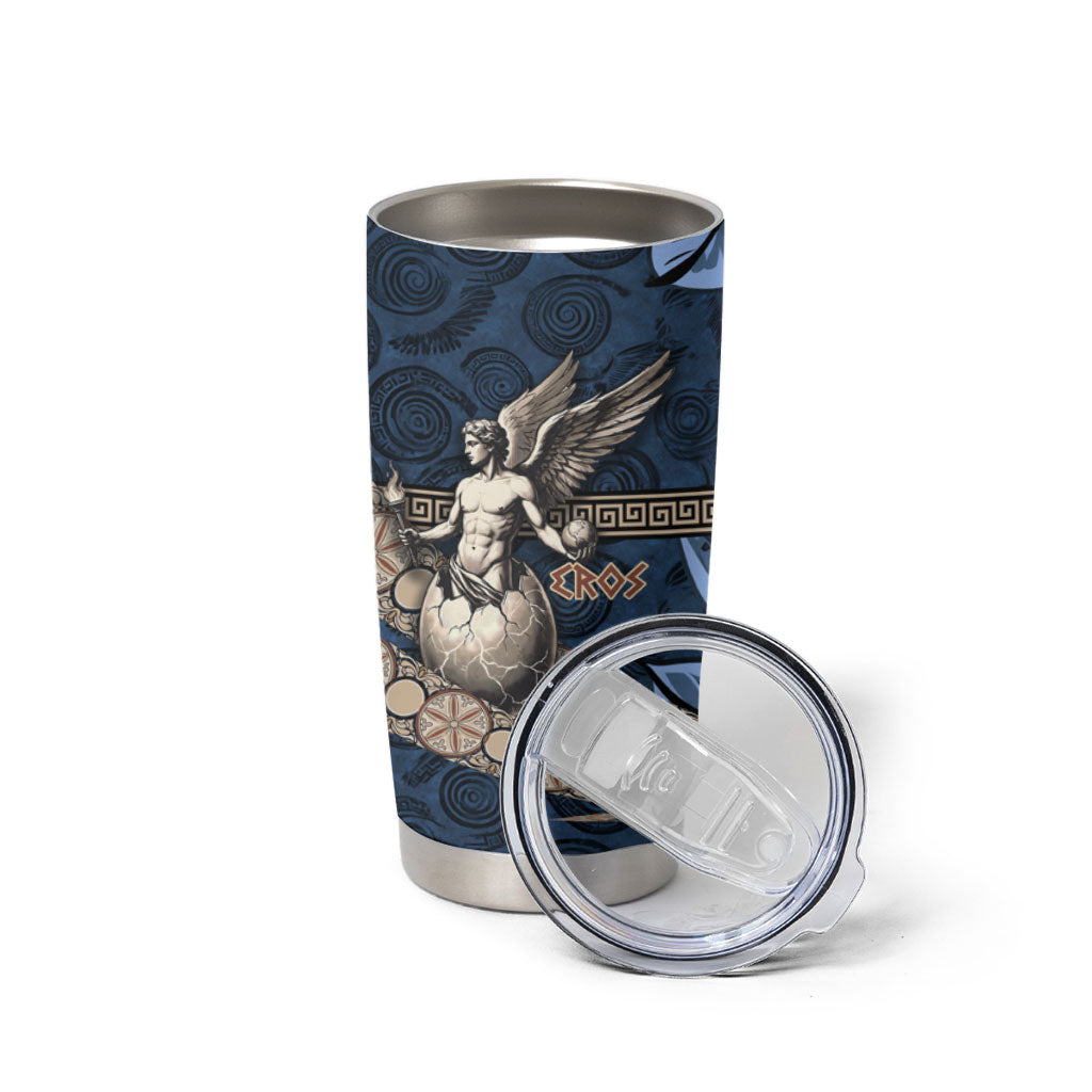 Eros Greek Mythology Protogonos Tumbler Cup Winged Eros Emerging From Cosmic Egg Greek Key