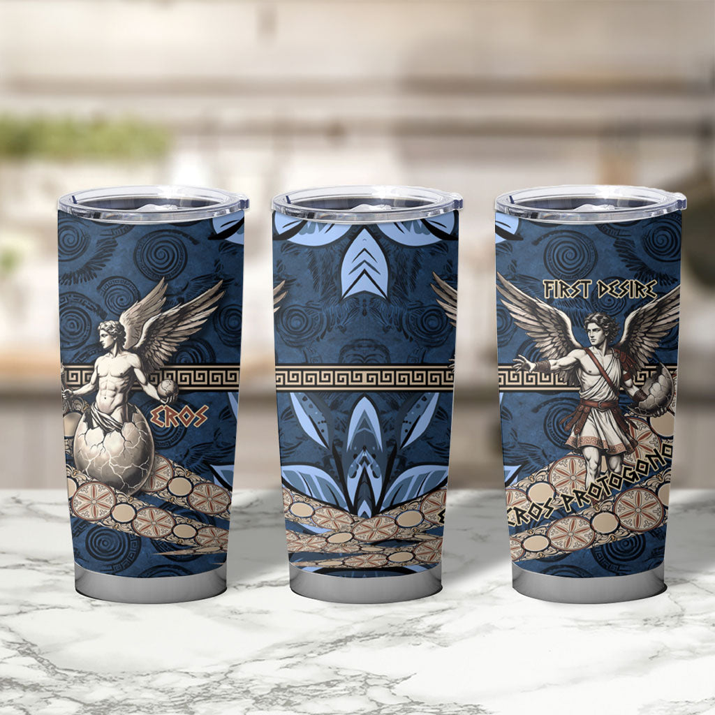 Eros Greek Mythology Protogonos Tumbler Cup Winged Eros Emerging From Cosmic Egg Greek Key