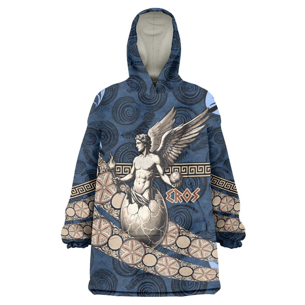 Eros Greek Mythology Protogonos Wearable Blanket Hoodie Winged Eros Emerging From Cosmic Egg Greek Key