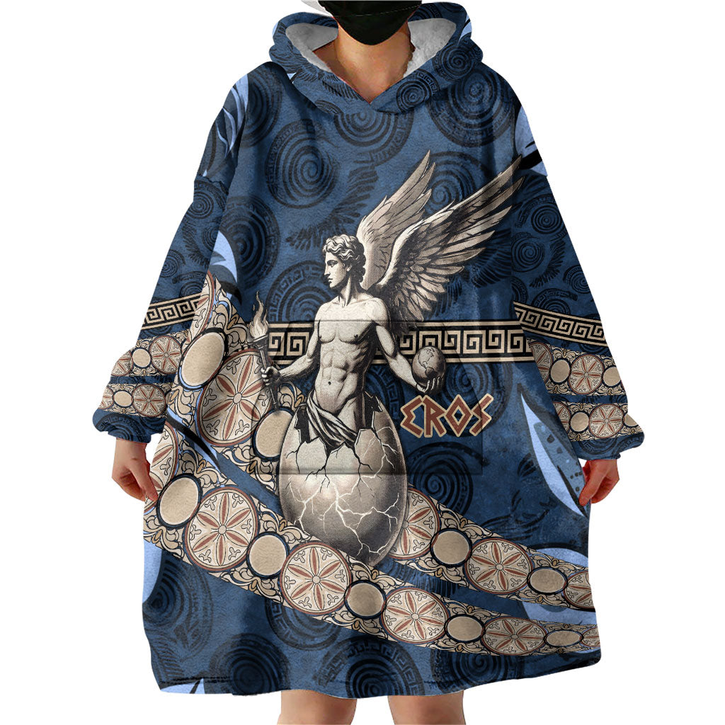 Eros Greek Mythology Protogonos Wearable Blanket Hoodie Winged Eros Emerging From Cosmic Egg Greek Key