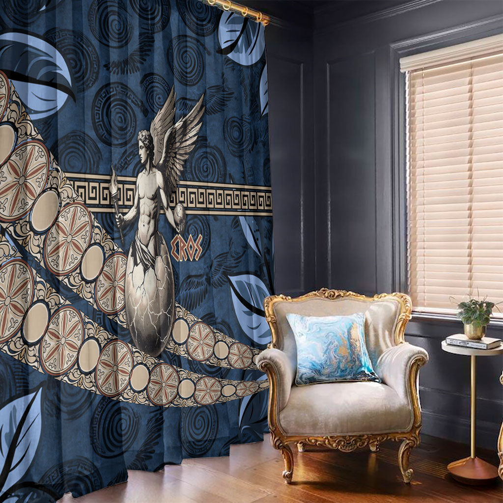Eros Greek Mythology Protogonos Window Curtain Winged Eros Emerging From Cosmic Egg Greek Key
