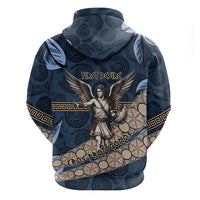 Eros Greek Mythology Protogonos Zip Hoodie Winged Eros Emerging From Cosmic Egg Greek Key