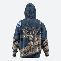Eros Greek Mythology Protogonos Zip Hoodie Winged Eros Emerging From Cosmic Egg Greek Key