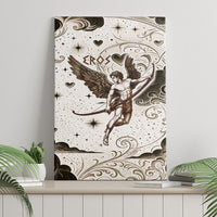 Eros Greek Mythology Cupid God Of Love Canvas Wall Art Winged Archer Eros Bow Arrow And Celestial Clouds