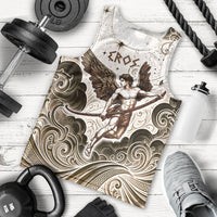 Eros Greek Mythology Cupid God Of Love Men Tank Top Winged Archer Eros Bow Arrow And Celestial Clouds
