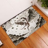 Eros Greek Mythology Cupid God Of Love Rubber Doormat Winged Archer Eros Bow Arrow And Celestial Clouds