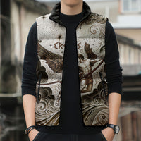 Eros Greek Mythology Cupid God Of Love Sleeveless Puffer Jacket Winged Archer Eros Bow Arrow And Celestial Clouds