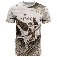 Eros Greek Mythology Cupid God Of Love T Shirt Winged Archer Eros Bow Arrow And Celestial Clouds