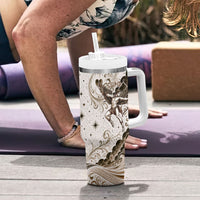 Eros Greek Mythology Cupid God Of Love Tumbler With Handle Winged Archer Eros Bow Arrow And Celestial Clouds