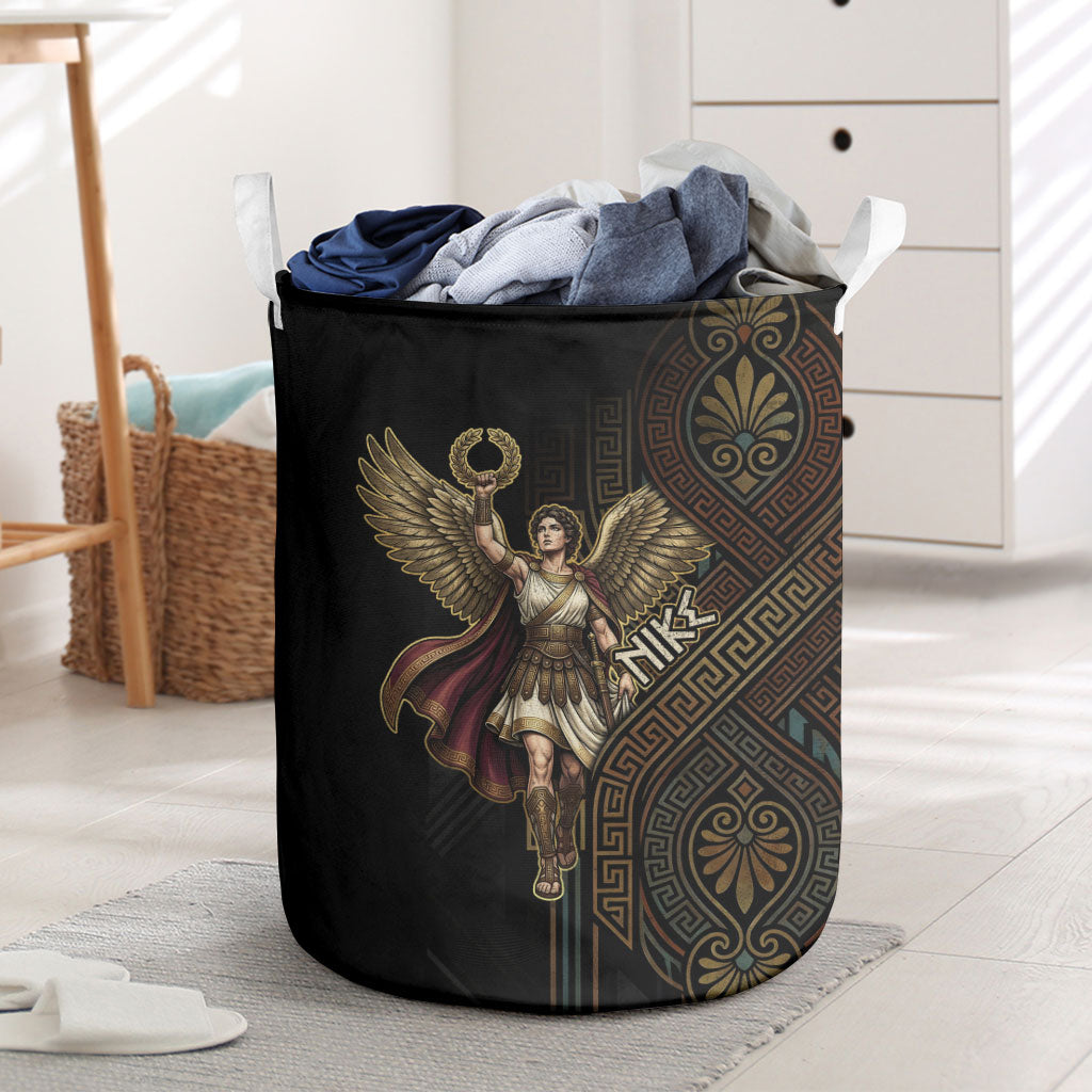 Nike Goddess Laundry Basket Ancient Greece Laurel Wreath And Greek Key