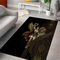 Nike Goddess Area Rug Ancient Greece Laurel Wreath And Greek Key