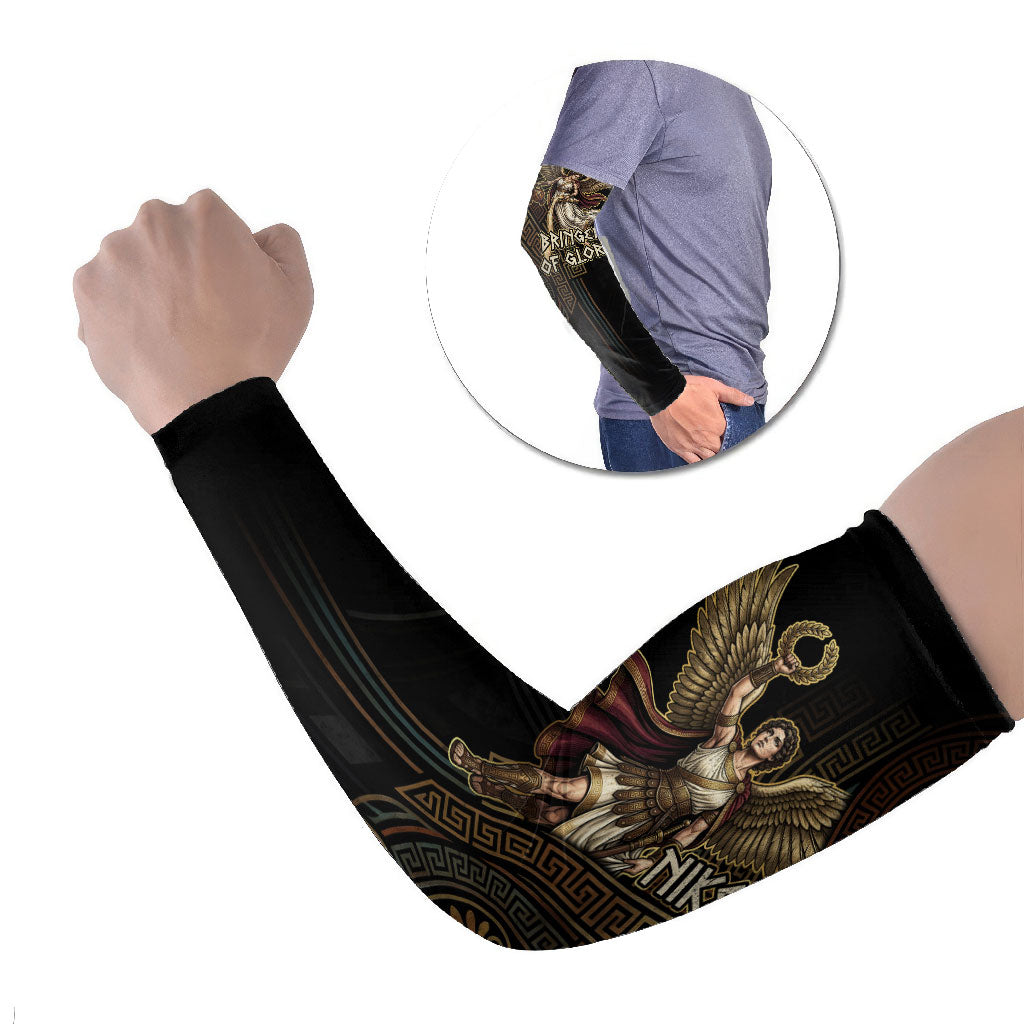 Nike Goddess Arm Sleeves Ancient Greece Laurel Wreath And Greek Key