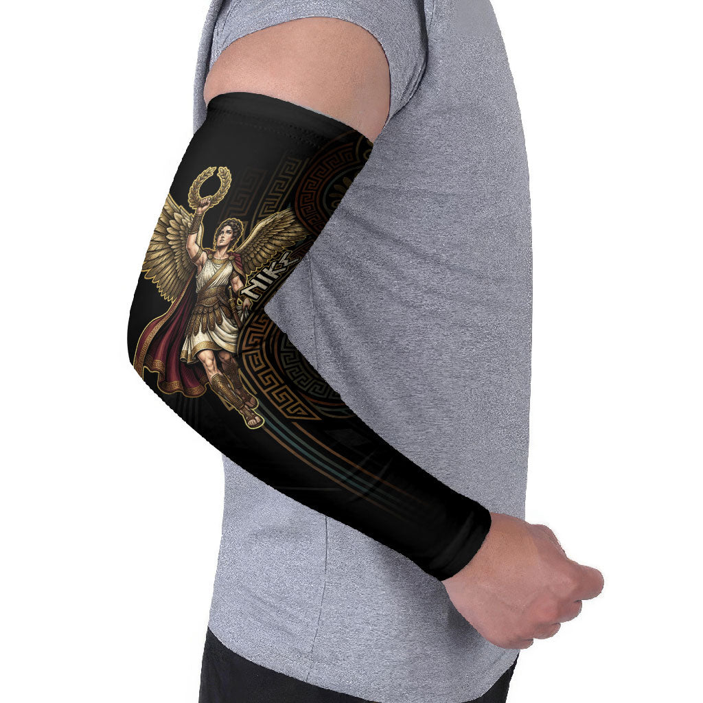 Nike Goddess Arm Sleeves Ancient Greece Laurel Wreath And Greek Key