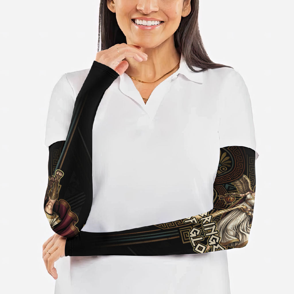 Nike Goddess Arm Sleeves Ancient Greece Laurel Wreath And Greek Key